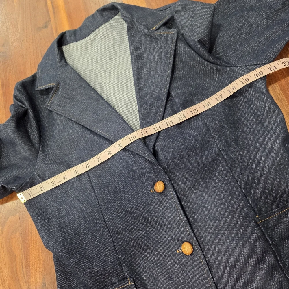 Vintage Homemade/Handmade Women's Denim Blazer Jacket SMALL/Medium - Picture 6 of 6